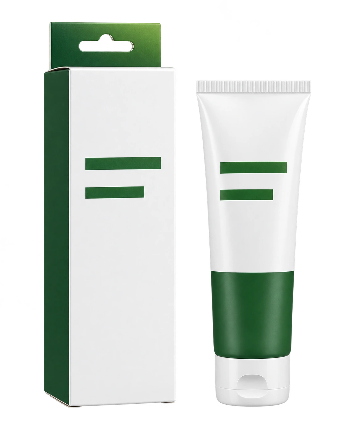 Generated cleanser tube and hang-tab carton reference
